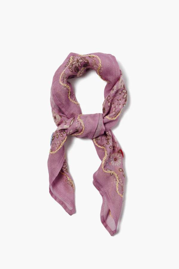 Embroidered Bandana - Pastel Lavender