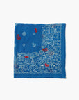 Embroidered Paisley Bandana - Mediterranean Blue