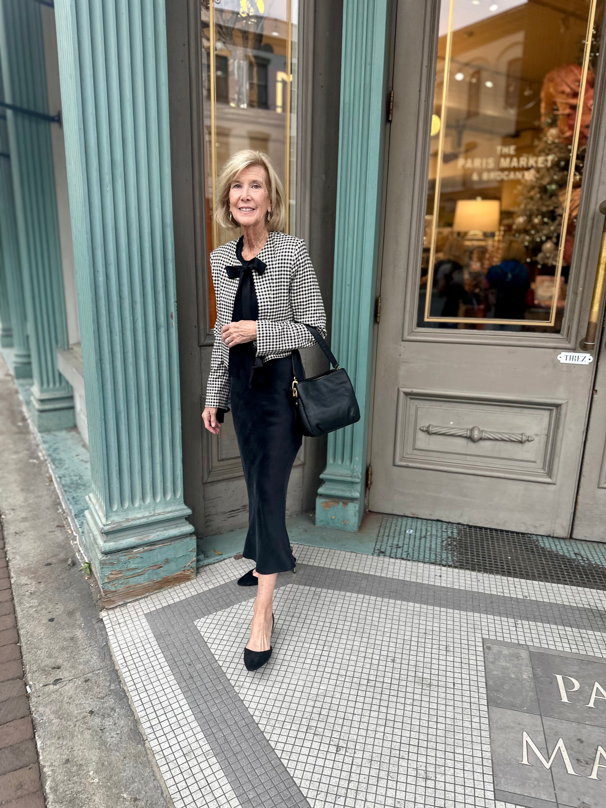 Emmeline Bias Dress - Black