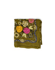 Embroidered Bandana - Olive
