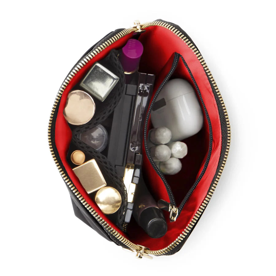 Kusshi Everyday Makeup Bag - Black & Red