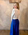 Tie Front Pointelle Cardigan - White