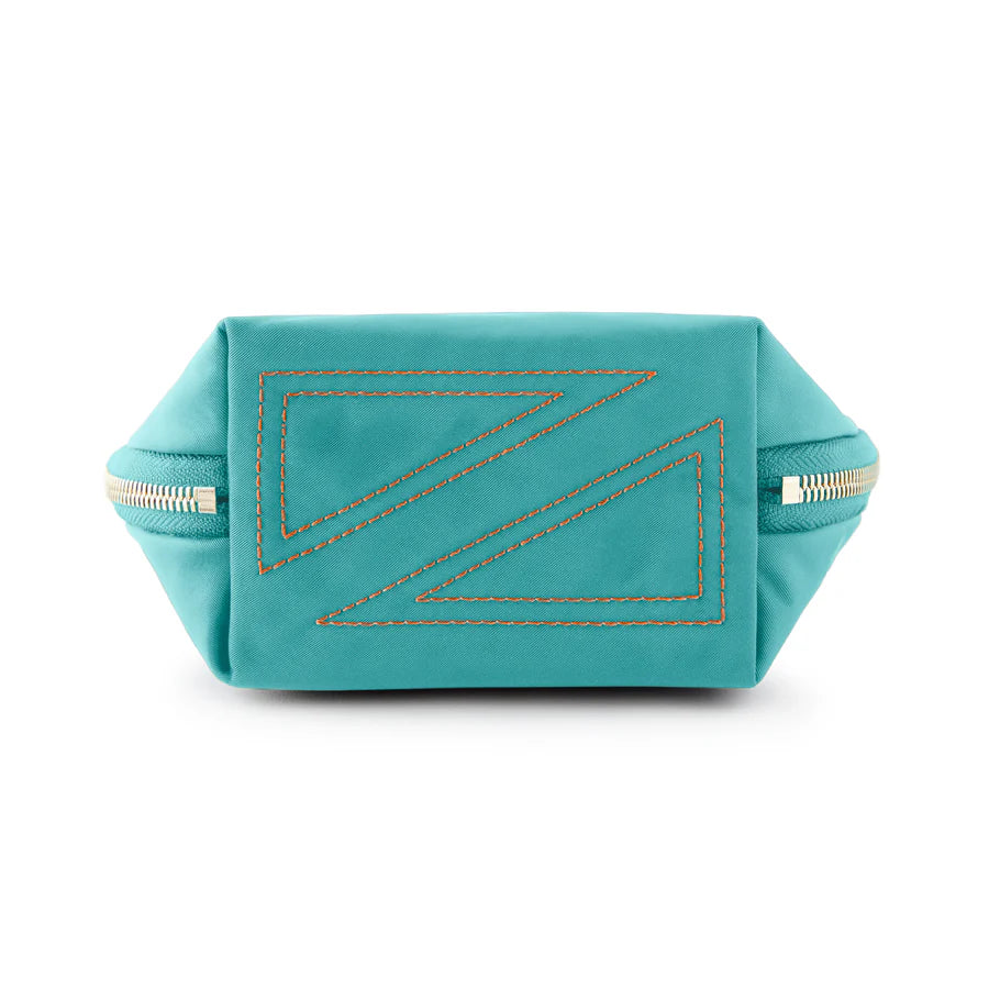 Kusshi Everyday Makeup Bag - Seafoam Green & Orange