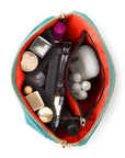 Kusshi Everyday Makeup Bag - Seafoam Green & Orange