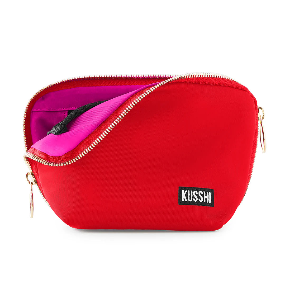 Kusshi Everyday Makeup Bag - Red & Pink