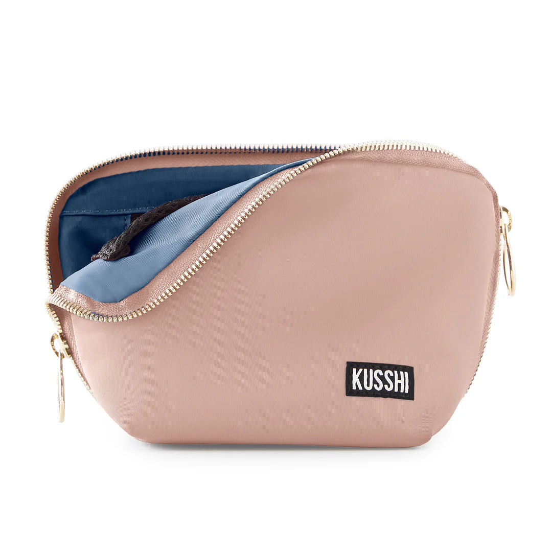 Kusshi Everyday Makeup Bag - Blush & Cool Grey