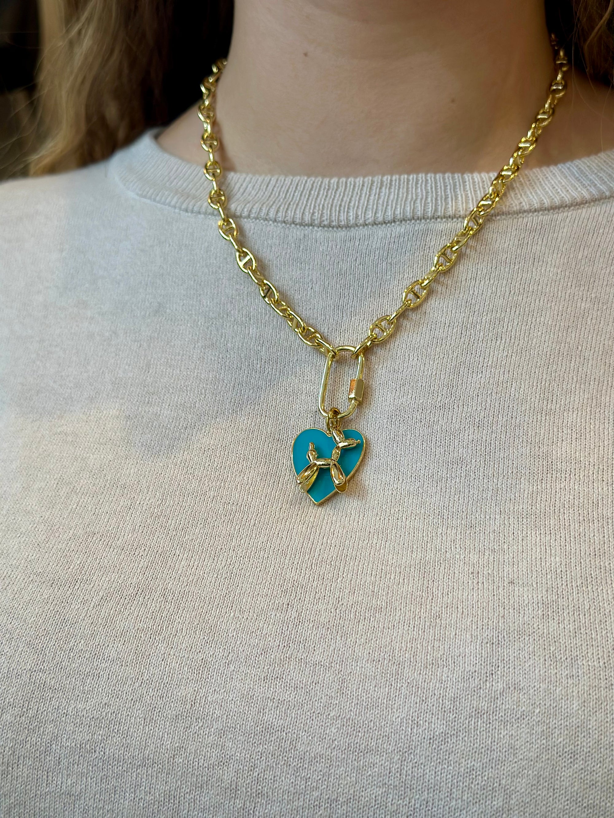 TCP Teal Heart Charm