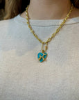 TCP Teal Heart Charm