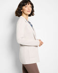 Elegant Knit Blazer - Sugar Cookie
