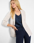 Elegant Knit Blazer - Sugar Cookie