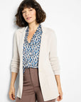 Elegant Knit Blazer - Sugar Cookie
