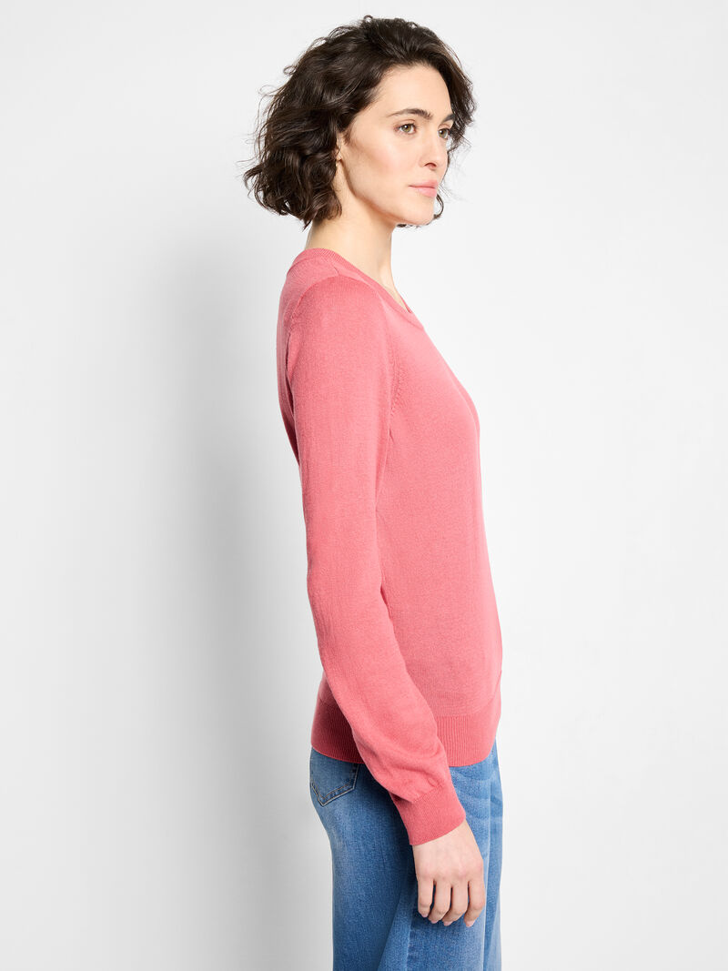 Crew Neck Sweater - Cranberry
