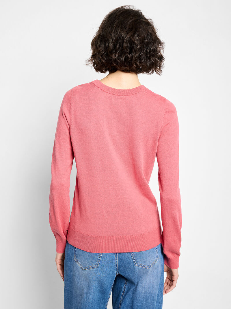 Crew Neck Sweater - Cranberry