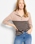 Zip Neck Saddle Sweater
