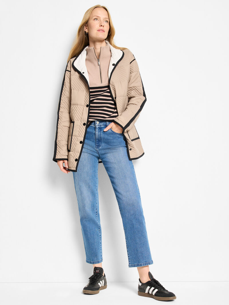 Zip Neck Saddle Sweater