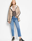 Zip Neck Saddle Sweater
