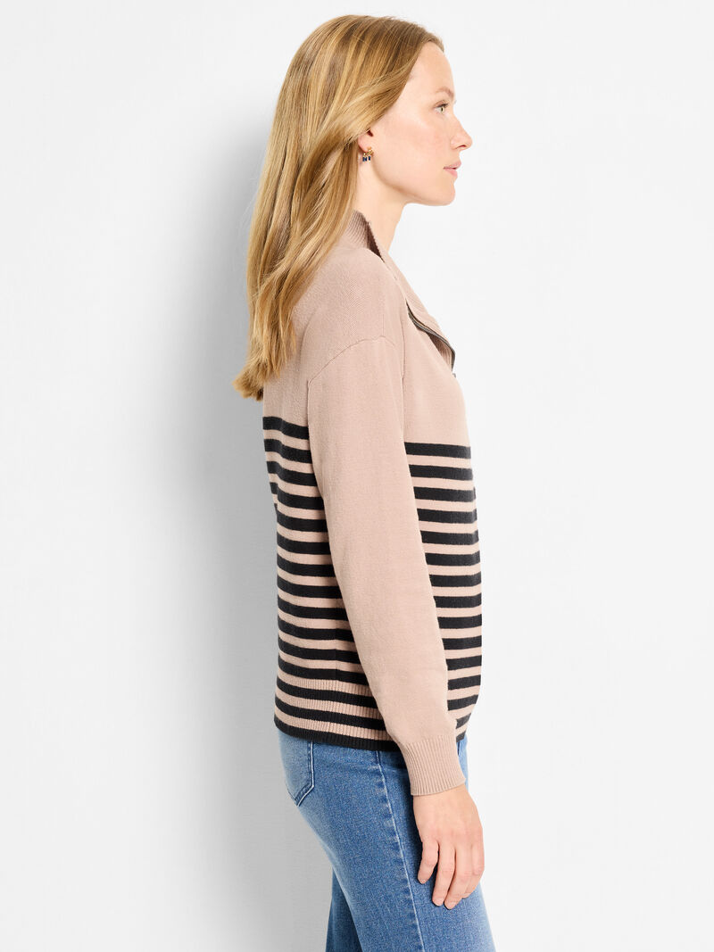 Zip Neck Saddle Sweater
