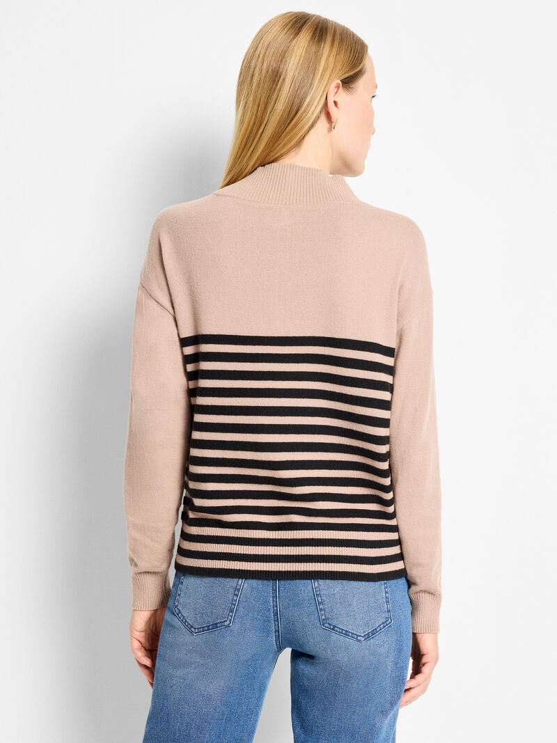 Zip Neck Saddle Sweater