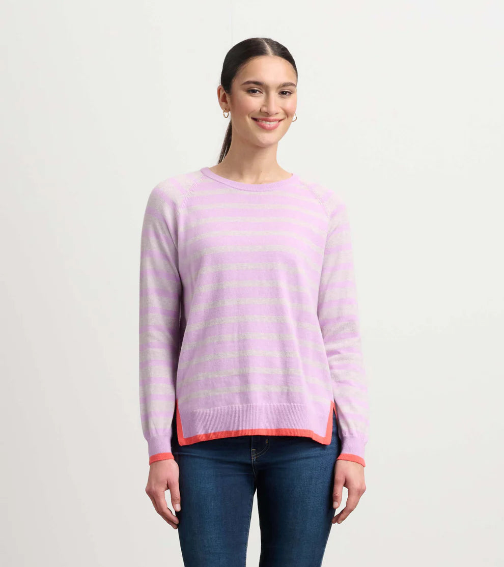 Olivia Sweater - Lilac Stripe