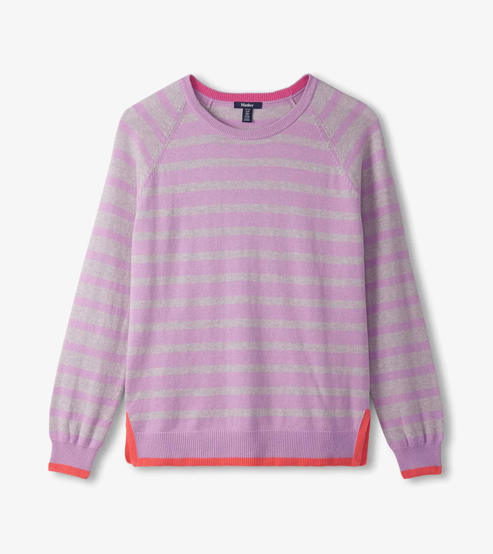 Olivia Sweater - Lilac Stripe