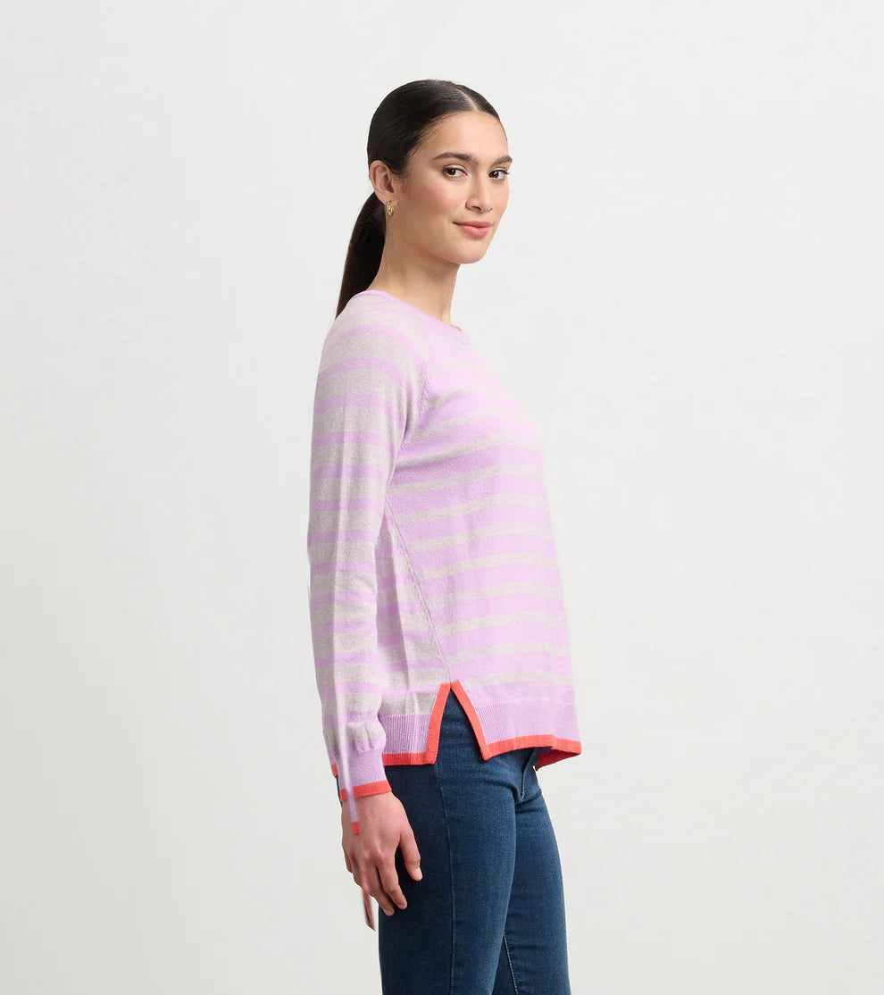 Olivia Sweater - Lilac Stripe