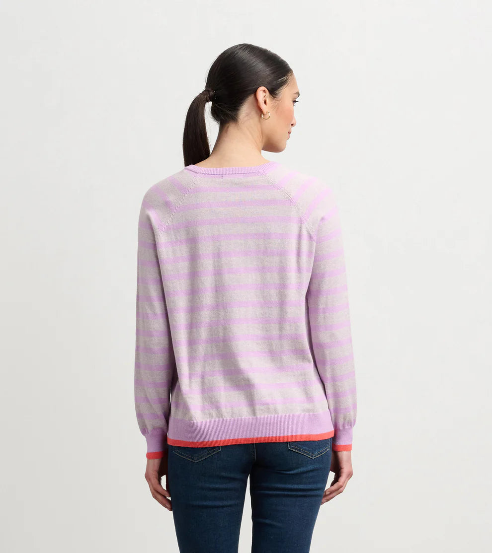 Olivia Sweater - Lilac Stripe