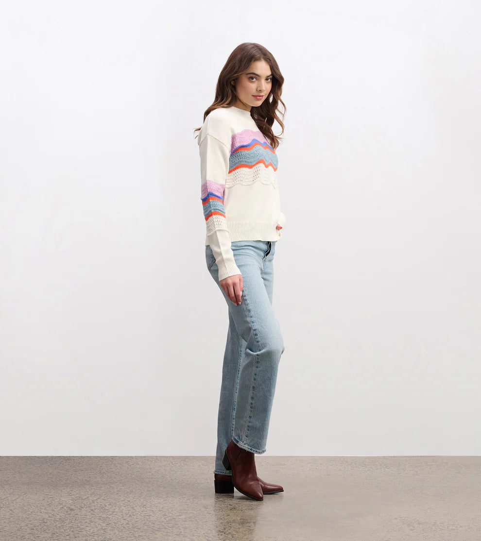 Pointelle Wave Sweater