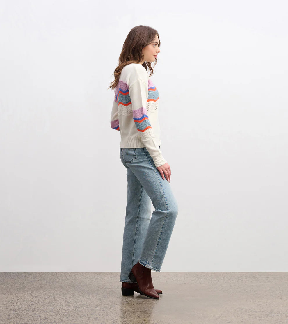Pointelle Wave Sweater