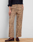 Clarendon Printed Tweed Cuff Ankle Pant
