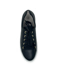 Platform Lace Up Sneaker - Black