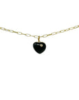 TCP Black Puff Heart Charm