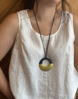 Horn Pendant Necklace - Matte Black