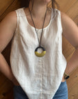 Horn Pendant Necklace - Matte Black