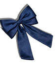 Perfect Long Bow Barrette - Navy