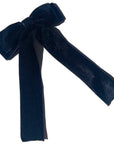 Velvet Bow Barette - Black