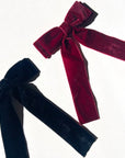 Velvet Bow Barette - Black