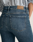 Anika Cropped Flare Jean - Dark Brushed