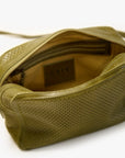 Medium Perforated Zipper Crossbody - Moss