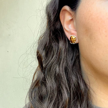 JKH Studs with Gold Texture- Rectangle
