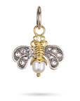 Crystal Honey Pearl Bee Charm