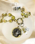 Crystal Honey Pearl Bee Charm