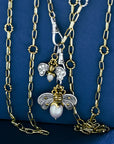 Crystal Honey Pearl Bee Charm