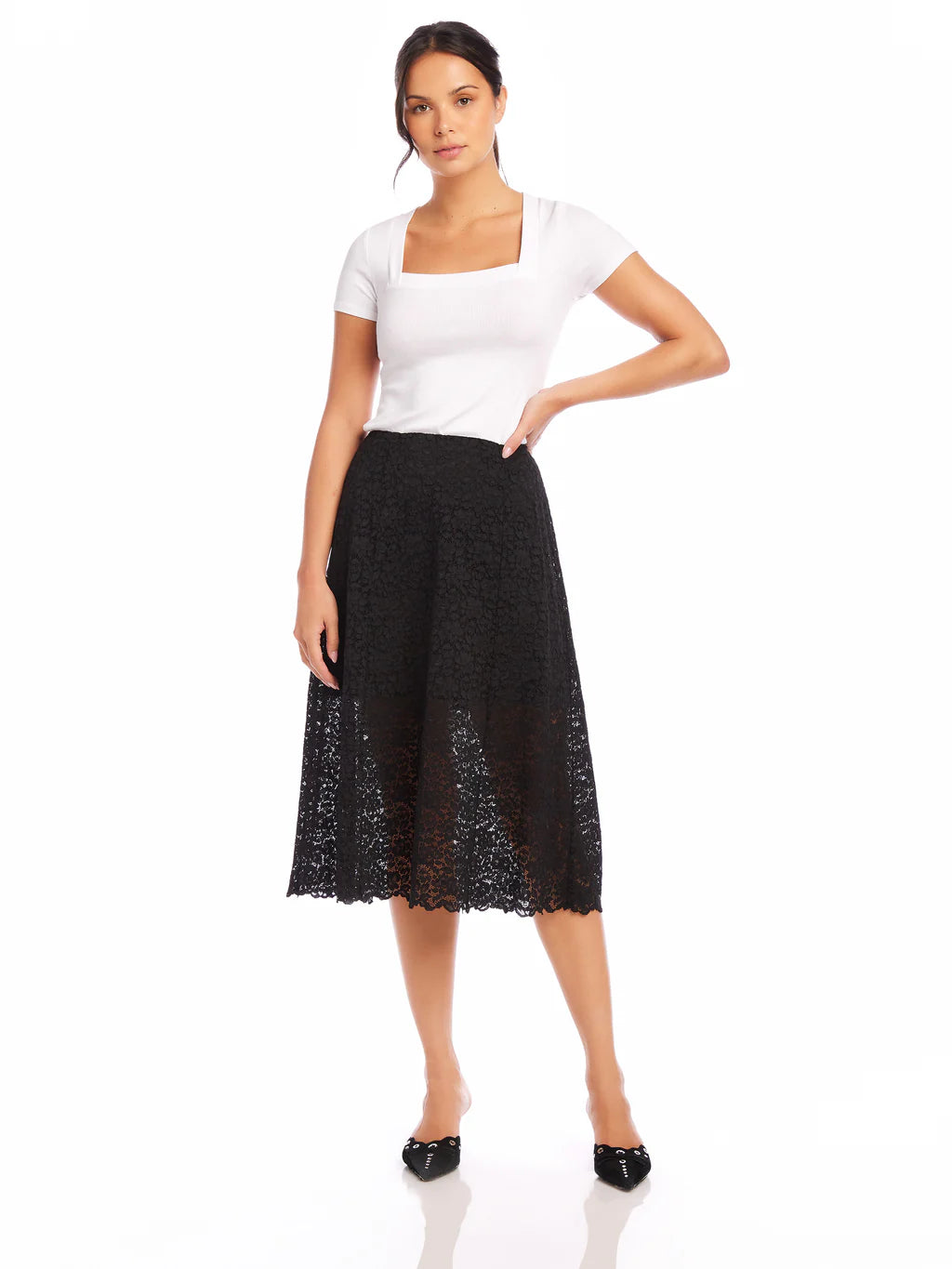 Millie A-Line Skirt - Black