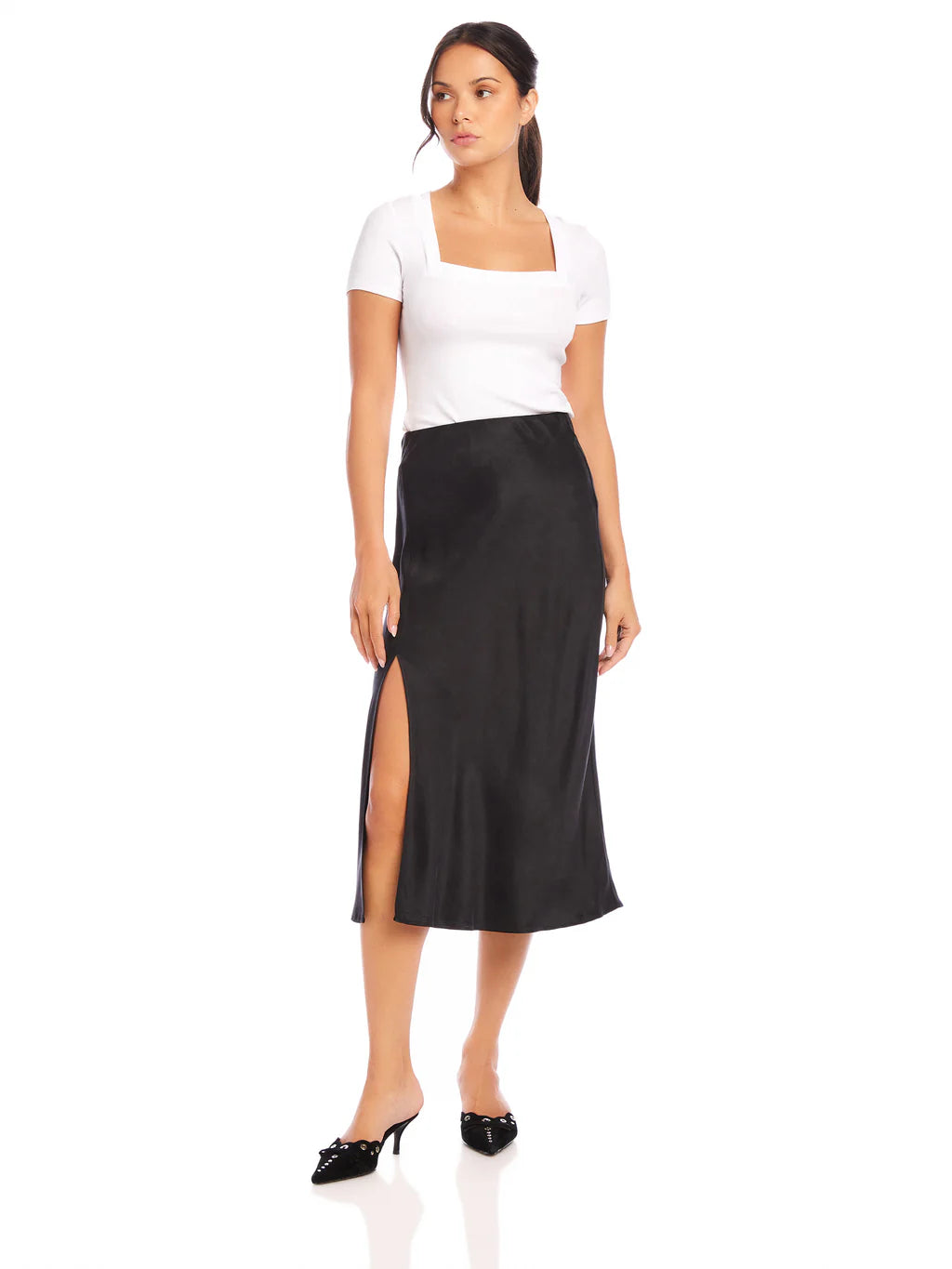 Brielle Midi Skirt - Black