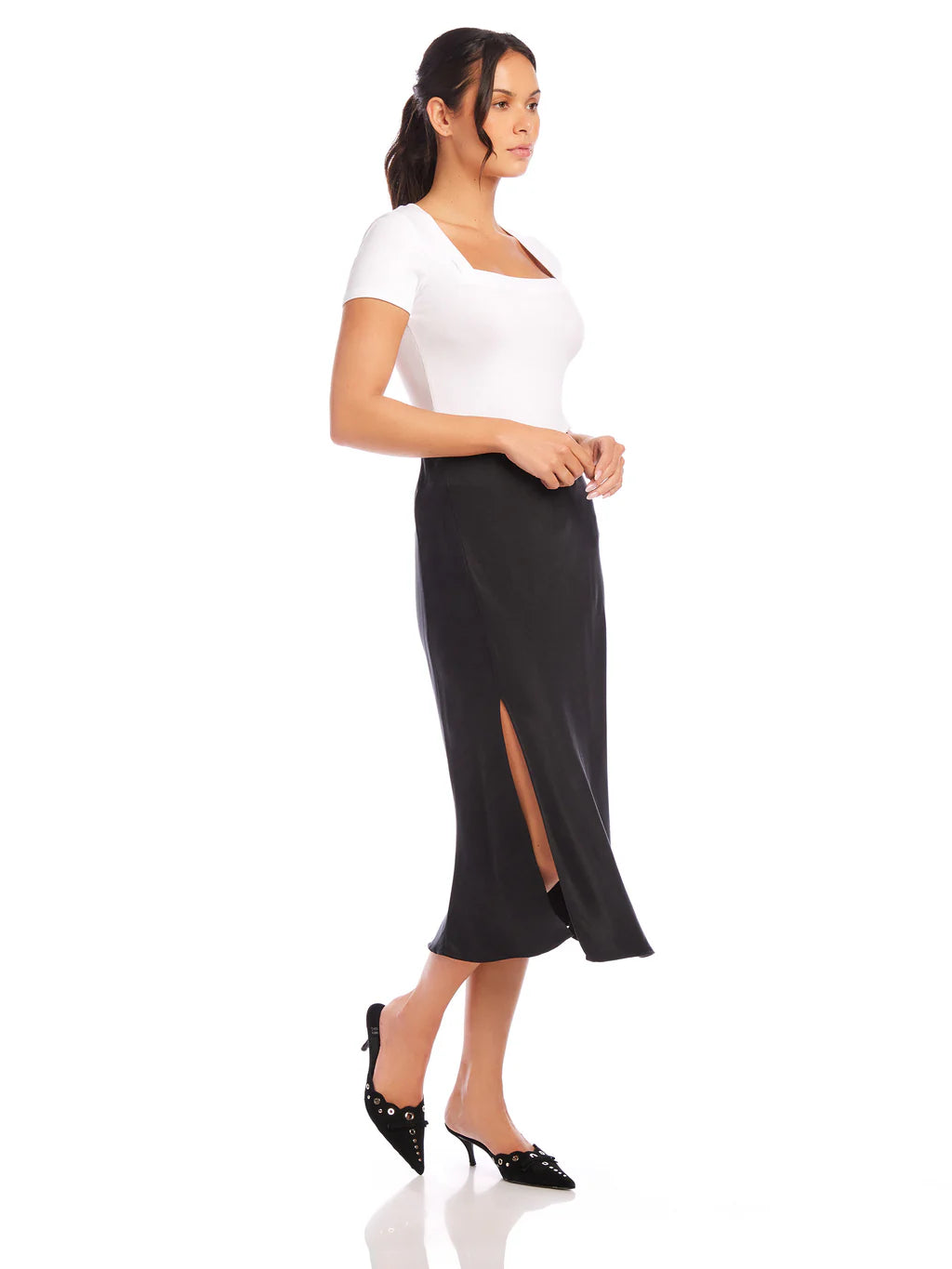Brielle Midi Skirt - Black