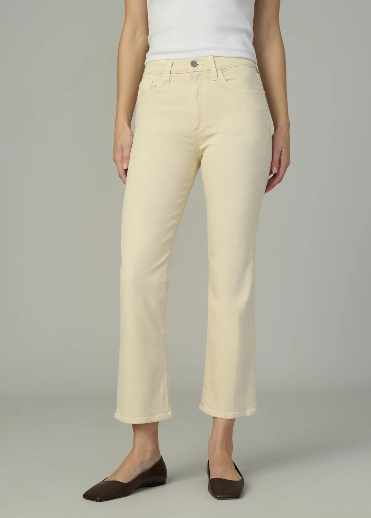 The Callie Crop Bootcut - Creme Brulee