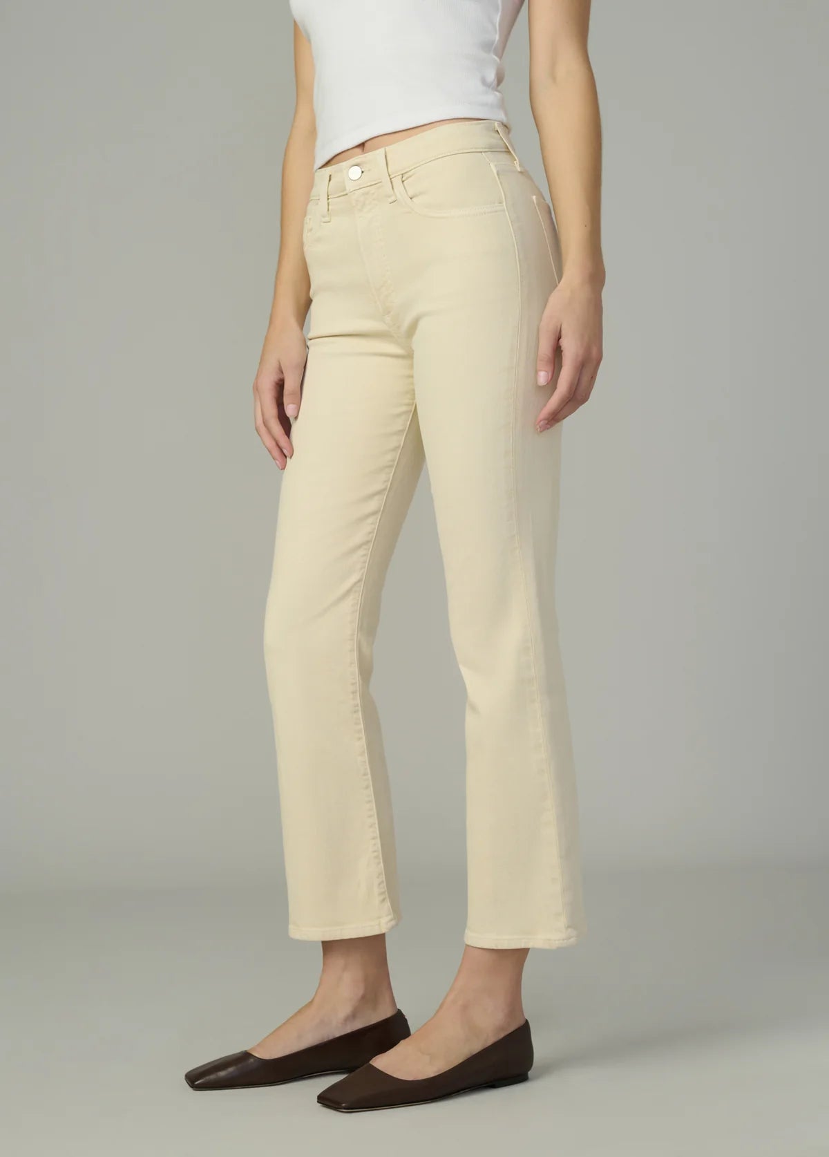 The Callie Crop Bootcut - Creme Brulee