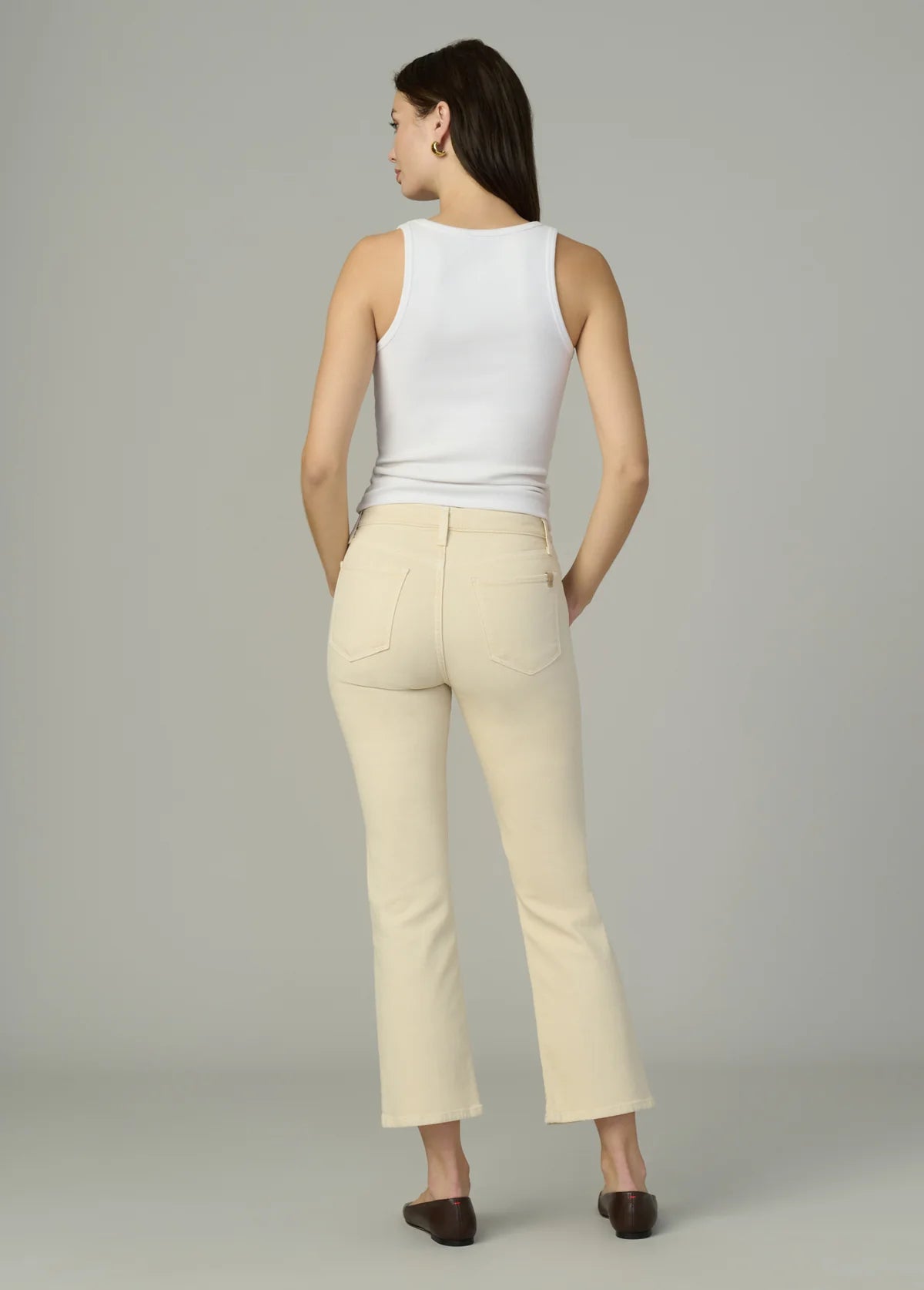 The Callie Crop Bootcut - Creme Brulee