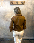 Vegan Puff Sleeve Jacket - Camel
