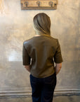 Vegan Motto Jacket - Olive